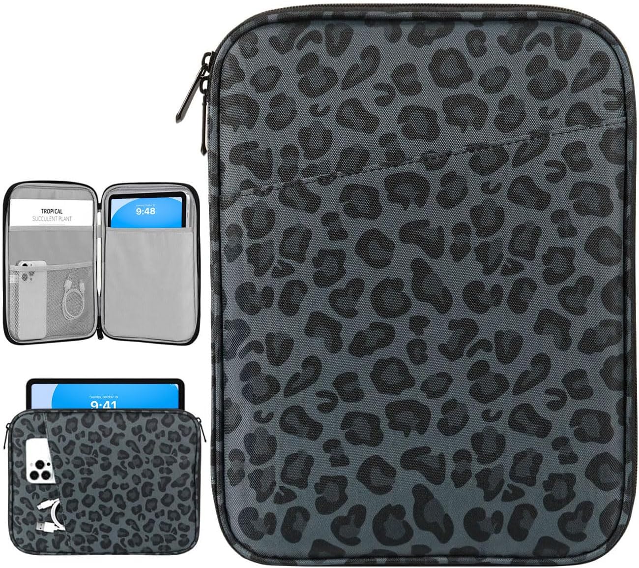 Dadanism 9-11" Tablet Sleeve Bag Carrying Case for iPad (A16) 11th Gen 11", iPad 10th Gen 10.9" Air 5/4, iPad Air M4/Pro 11", iPad 9/8/7th, Galaxy Tab A11+ Plus 11", Remarkable 2 10.3", Black