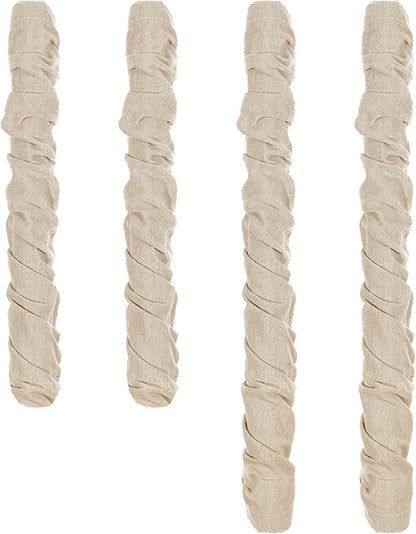 SHENLIU 4 Pcs Fabric Cord Cover, 6 Feet and 4 Feet Length Chandelier Chain Cover Easy to Install for Chandeliers Lighting Wire Cable Management and Hiding