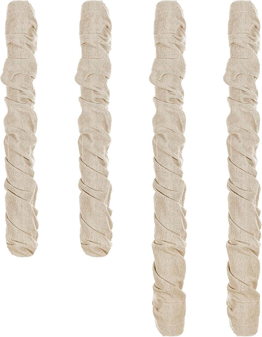 SHENLIU 4 Pcs Fabric Cord Cover, 6 Feet and 4 Feet Length Chandelier Chain Cover Easy to Install for Chandeliers Lighting Wire Cable Management and Hiding