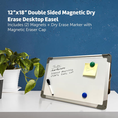 FLP50000 - Flipside Magnetic Dry-Erase Desktop Easel