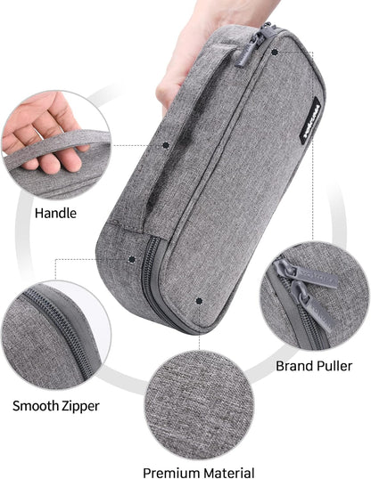 YOKUMA Pencil Case,Large Capacity Pencil Pouch,Aesthetic Zipper Pencil Box, Back to School Supplies for College Student Teen Adults,Travel Essentials,Electronic Cable Organize