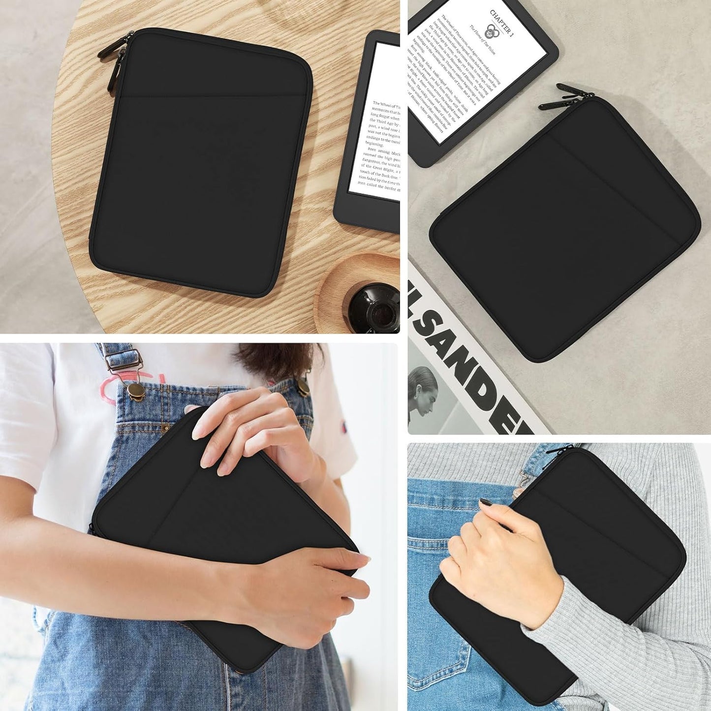 MoKo 9-11 Inch Tablet Sleeve Case, Fits New 11inch iPad Air M4/Pro M5, iPad A16 11", i-Pad 10/9/8/7th/Air 5/4th 10.9"/10.2", Tab S9/S8 11", Protective Bag Carrying Case with Pocket, Dark Gray