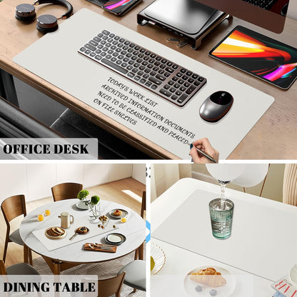 Dry Erase Desk Mat, Waterproof Desk Pad, Erasable Writing White Board for Making Plans, Non-Slip Large Desktop Protector for Office, Home, School 31"x13" (Blue)