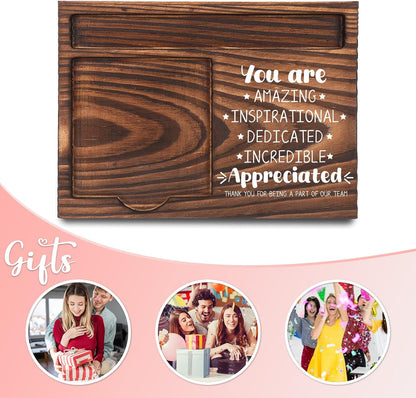 Inspirational Motivational Gifts, Encourage Gifts, Recovery Gifts, Little Reminders Sticky Note Holder, Post-it Note Dispenser for Desk, Wooden Post-it Note & Pen Holder 6.5" x 4.7" - FTA121