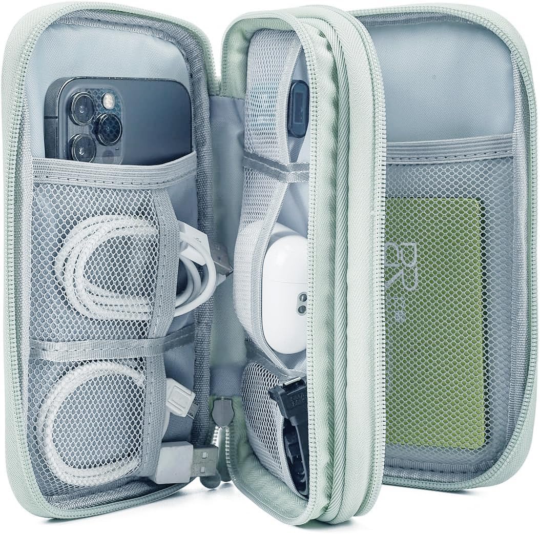 CAOODKDK Electronics Accessories Organizer Pouch Bag, Travel Universal Organizer for Cable, Charger, Phone, SD Card, Business Travel Gadget Bag