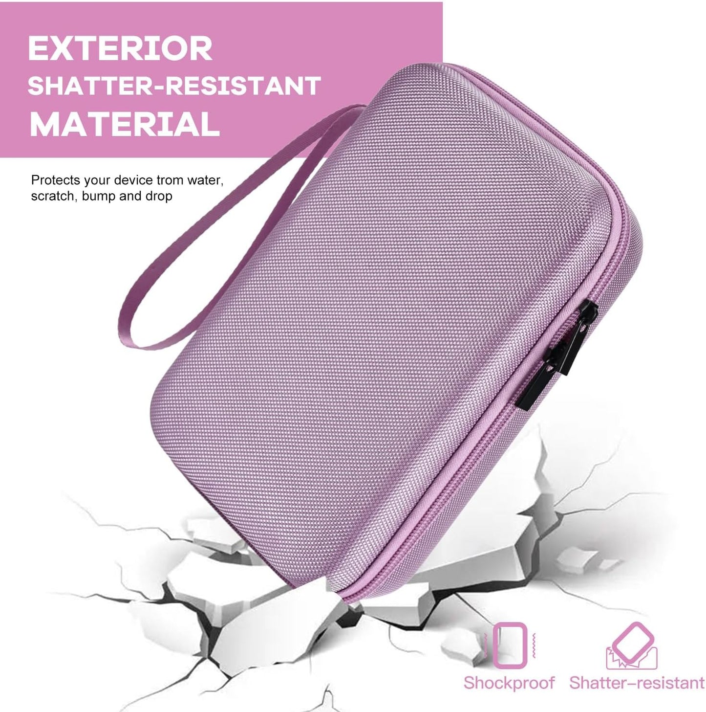 Hard Travel Electronic Organizer Case for MacBook Power Adapter Chargers Cables Power Bank Apple Magic Mouse Apple Pencil USB Flash Disk SD Card Hard Drive Waterproof Shockproof Carrying Bag, Black