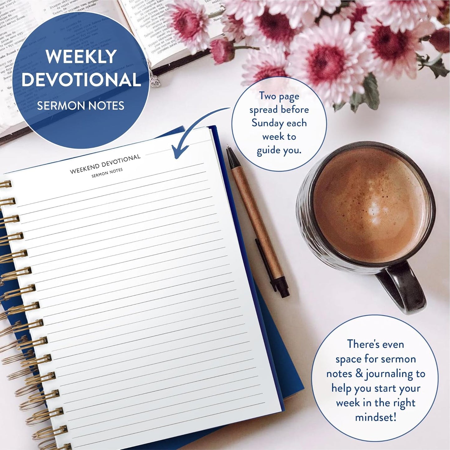 Christian Planner 2026 Daily Planner - Faith Based Monthly and Weekly Planner, Vision Board, and Habit Tracker - 2026 Calendar, Personal Organizer and Devotional Journal (Hardcover, Pine)