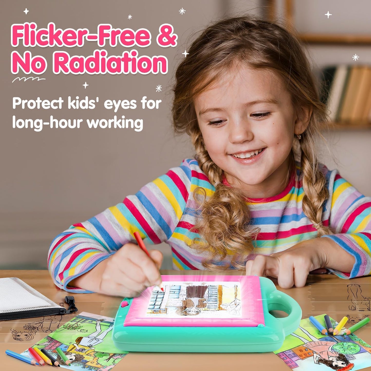 PLAY Light Up Tracing Pad for Kids, LED Tracing Pad Toys for Girls Ages 6-12, Arts & Crafts Writing Drawing Tracer Board, Birthday Toys Gifts Ideas for Girl or Boy 6+ Year Old