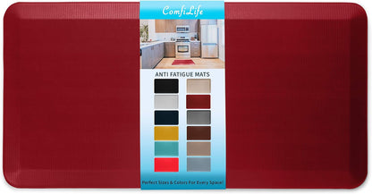 ComfiLife Anti Fatigue Floor Mat – 3/4 Inch Thick Kitchen Mats for Floor, Standing Desk Mat, Kitchen Rug – Comfort at Home, Office – Durable – Stain Resistant – Non-Slip Bottom (20" x 32", Black)