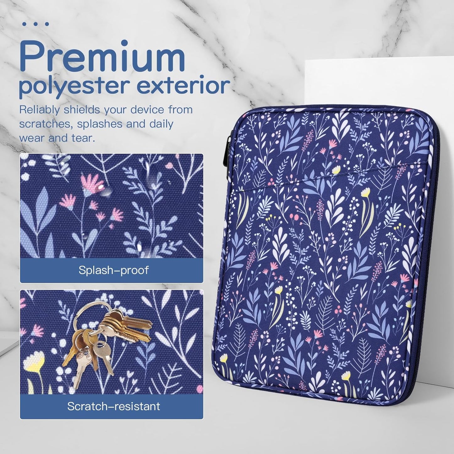 Dadanism 9-11" Tablet Sleeve Bag Carrying Case for iPad (A16) 11th Gen 11", iPad 10th Gen 10.9" Air 5/4, iPad Air M4/Pro 11", iPad 9/8/7th, Galaxy Tab A11+ Plus 11", Remarkable 2 10.3", Black