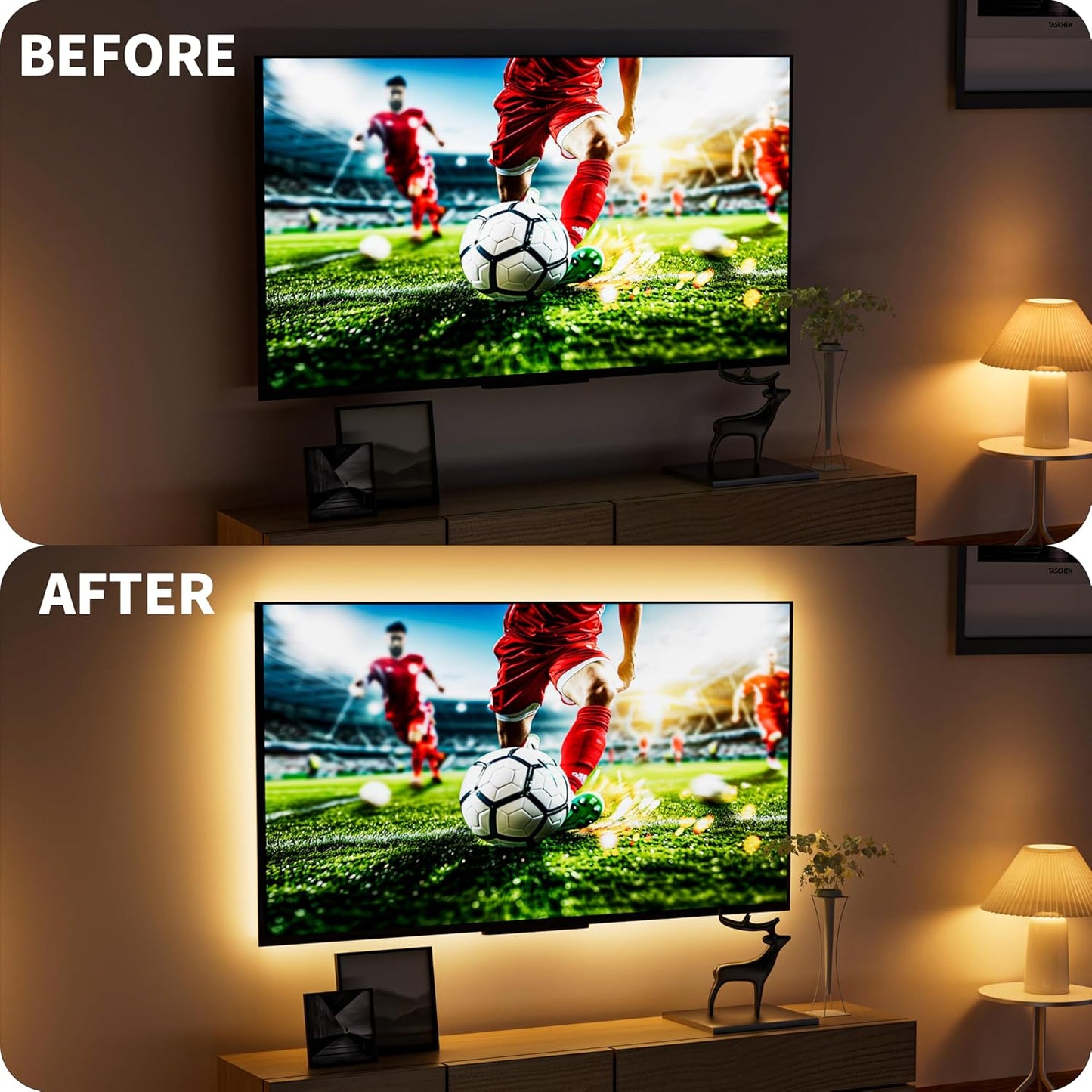 PAUTIX COB LED Strip Lights 5V USB Powered Dotless Super Bright Dimmable LED Lights 3000K Warm White 6.56ft TV Backlights,Flexible 3M Adhesive Under Cabinet Light for Bedroom,Kitchen,Shelf Lighting