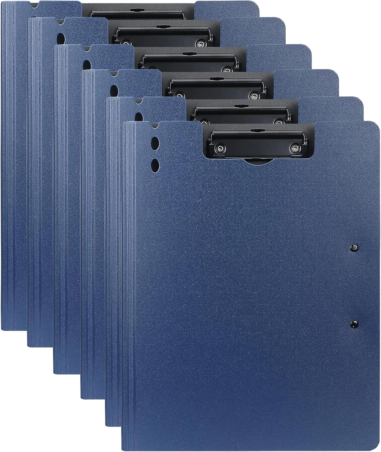 Clipboard Folder, 6 Pack A4 Foldable Clipboards File Folder Flip Writing Pad for Memo Form Document & School Office Work - Black