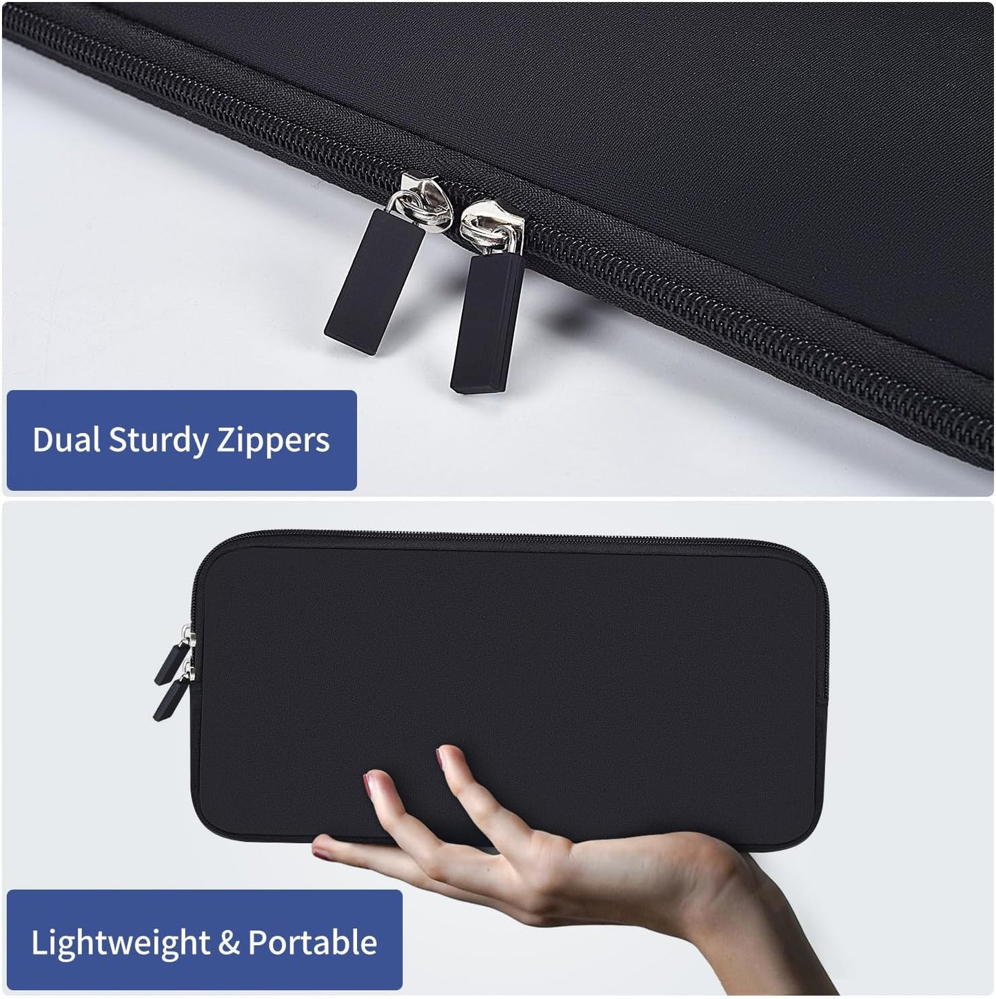 imComor Keyboard Sleeve Case for Logitech MX Keys Mini Minimalist Illuminated Keyboard, Wireless Travel Shockproof Protective Neoprene Bag, Black