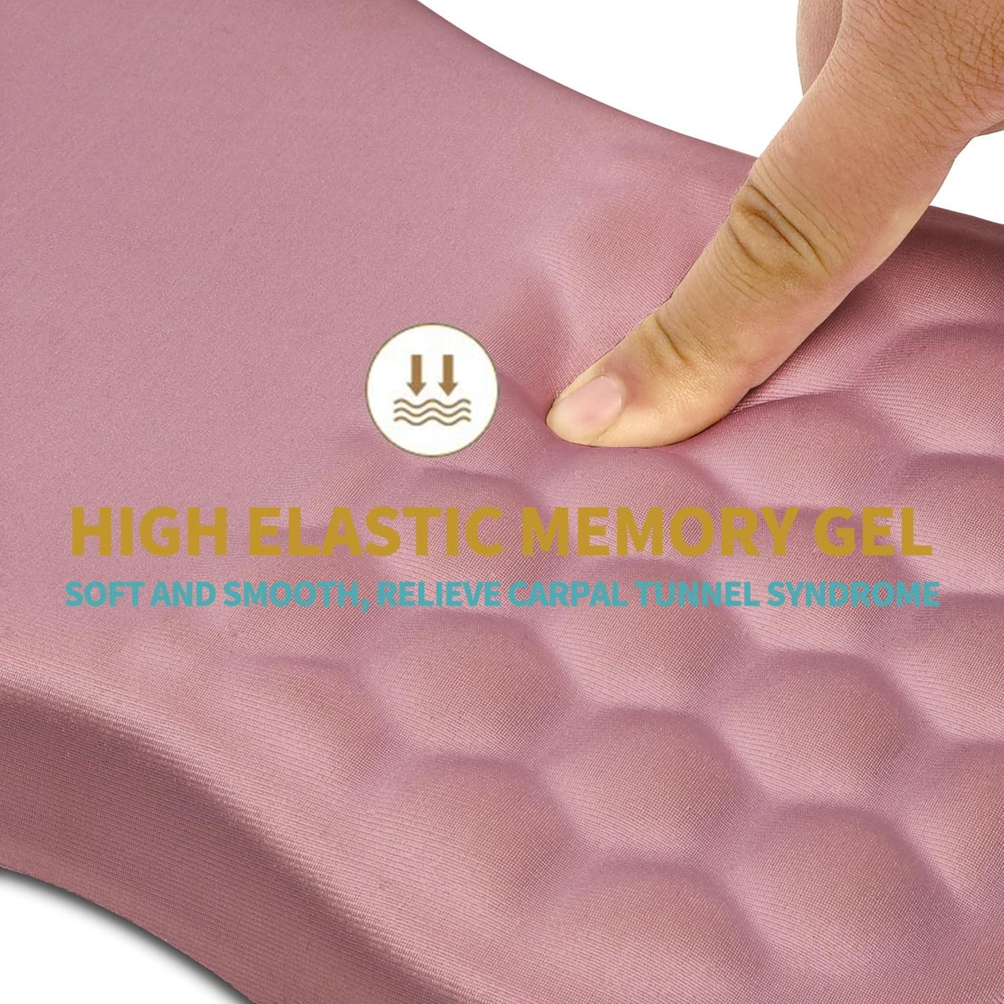 Hokafenle Ergonomic Mouse Pad Wrist Support with Massage Design, Wrist Rest Pain Relief Mousepad with Memory Foam&Non-Slip PU Base, Mouse Pads for Wireless Mouse & Desk (12x8 inch,Black)