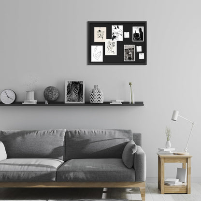 DAHAPYBOO Cork Board with Linen White,Bulletin Board 17"x12" Hanging Corkboards for Office Home School Message Board or Vision Board Decoration.