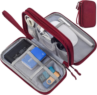 CAOODKDK Electronics Accessories Organizer Pouch Bag, Travel Universal Organizer for Cable, Charger, Phone, SD Card, Business Travel Gadget Bag