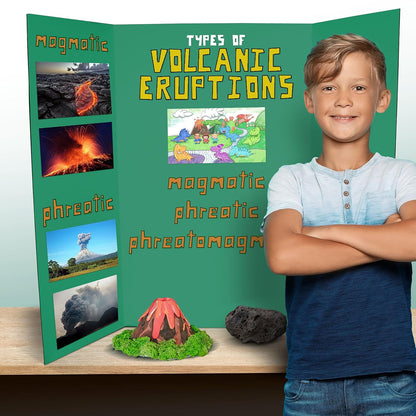Flipside Products 36” x 48” Project Boards for Presentations, Science Fair, School Projects, Event Displays and Trifold Picture Board, Proudly Made in USA - Black - 4 Pack