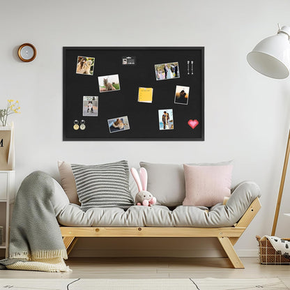 DAHAPYBOO Cork Board with Linen White,Bulletin Board 17"x12" Hanging Corkboards for Office Home School Message Board or Vision Board Decoration.