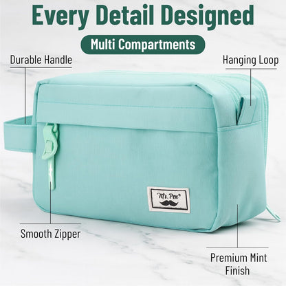 Mr. Pen- High Capacity Pencil Case, Large Pencil Pouch with 3 Compartments and 2 Pockets, Large Pencil Bag with Smooth Zipper, Cute Pencil Case Pouch Organizer, School Supplies for Teens