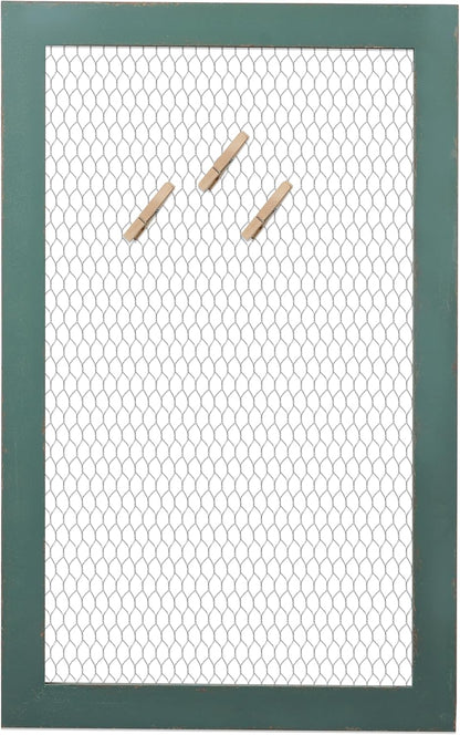 SOFE Farmhouse Memo Board Chicken Wire Frame, Black Large Bulletin Boards for Walls, Hanging Photo Display Board or Jewelry Organizer Wall Grid Panels, Decorative Vision Board for Desktop Office