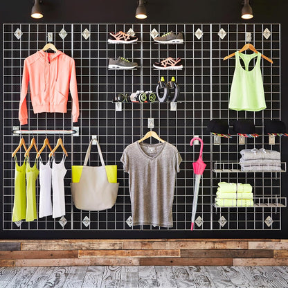 Grid Wall Commercial Grade Gridwall Panels – Heavy Duty Grid Panel for Any Retail Display Wall Grid 2' Width x 6' Height, White (Pack of 3)