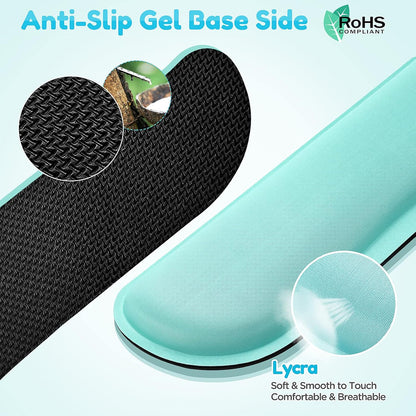 Gimars Upgrade Enlarge Silky and Superfine Fabric Gel Memory Foam Keyboard Wrist Rest Set, Ergonomic Keyboard Mouse Wrist Support for Typing Pain Relief, Comfort for Office, Gaming, Computer, Black
