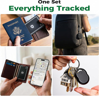 Wallet Tracker Card for Apple Find My (iOS Only, Apple MFi Certified) -Ultra Slim Rechargeable Bluetooth GPS Tracker,5-10 Years Staying Power,Item Locator for Wallet,Key Finder,Bags,Luggage(1-Pack)