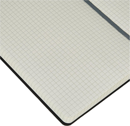 Amazon Basics Classic Grid Notebook for Writing and Note Taking, Hardcover, Graph Ruled, 240 Pages, 5" x 8.25", Black
