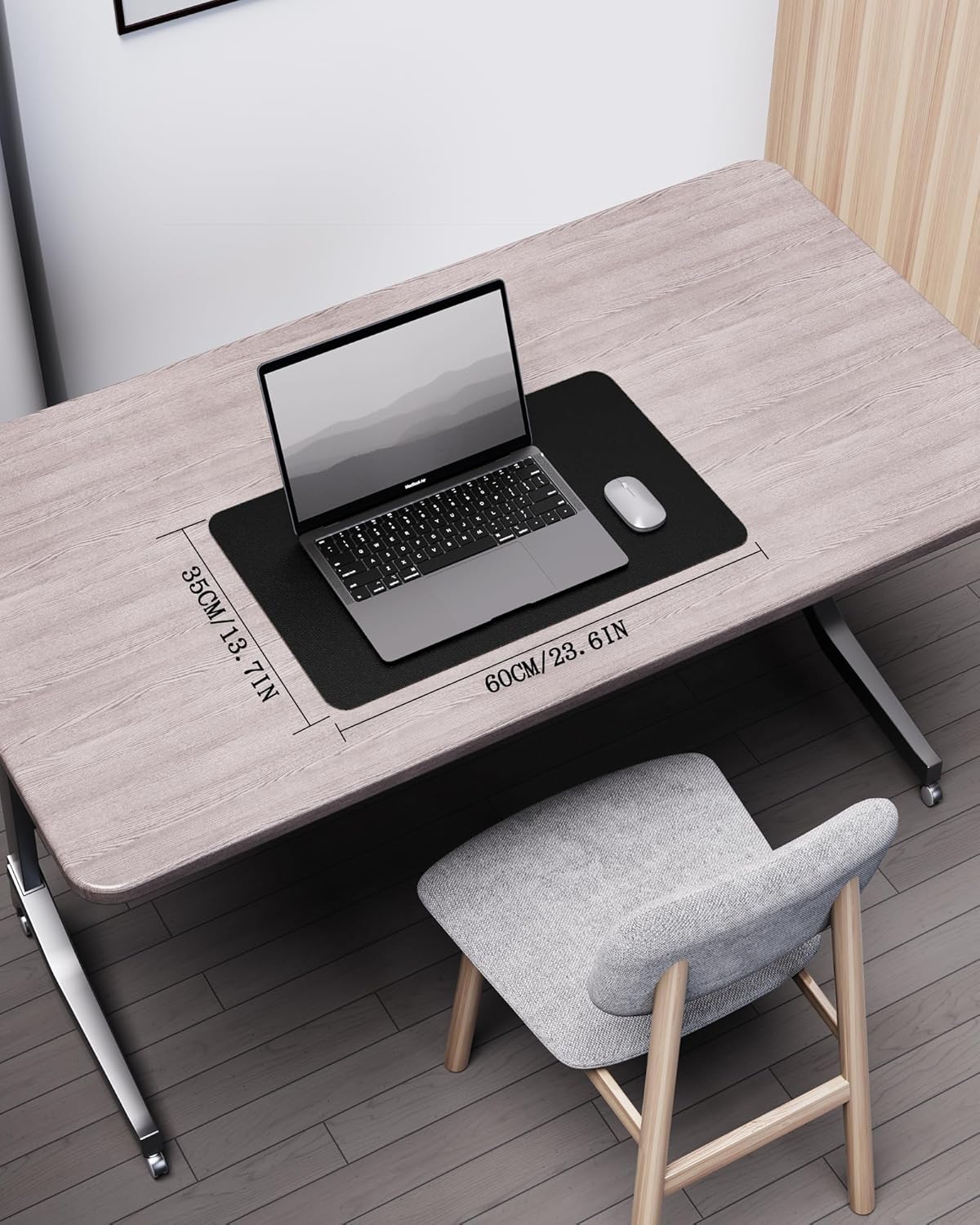 YSAGi Double-Sided Desk Pad, 31.5"x15.7"Leather Desk Mat, Eco Cork Desk Pad Protector,Large Mouse Pad,Waterproof Desk Blotter for Office/Home(Coffee)