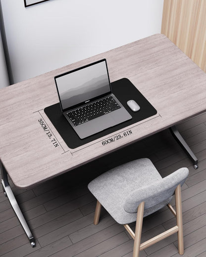 YSAGi Double-Sided Desk Pad, 31.5"x15.7"Leather Desk Mat, Eco Cork Desk Pad Protector,Large Mouse Pad,Waterproof Desk Blotter for Office/Home(Coffee)