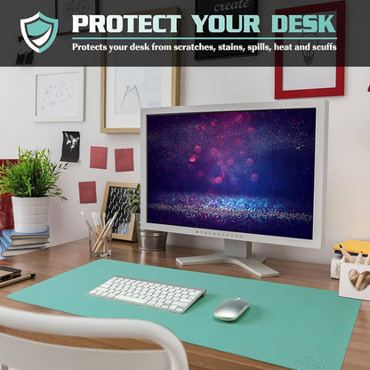 K KNODEL Non-Slip Desk Mat, Desk Pad, Desk Blotter, Desktop Mat for Desk, Large Desk Protector, Office Computer and Laptop Mat for Desk (31.5"x15.7", Brown)