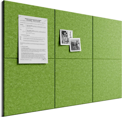 Bumusty Large Cork Board Alternative-48 x 36" Felt Bulletin Board Tiles, with 30 Pushpins, 70 Adhesive Tabs, Bold-Stripe 12-Pack, Cork Boards for Office Push Pin Board Felt Board-Carbon Blue