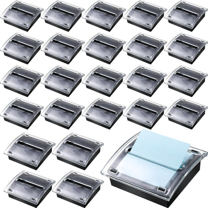 4 Pcs Pop up Sticky Notes Dispenser Sticky Note Holder Black Base Clear Top for 3 x 3 Inches Pad Holder for Acrylic Memo Organizer Fits Reminder School Office Home Store