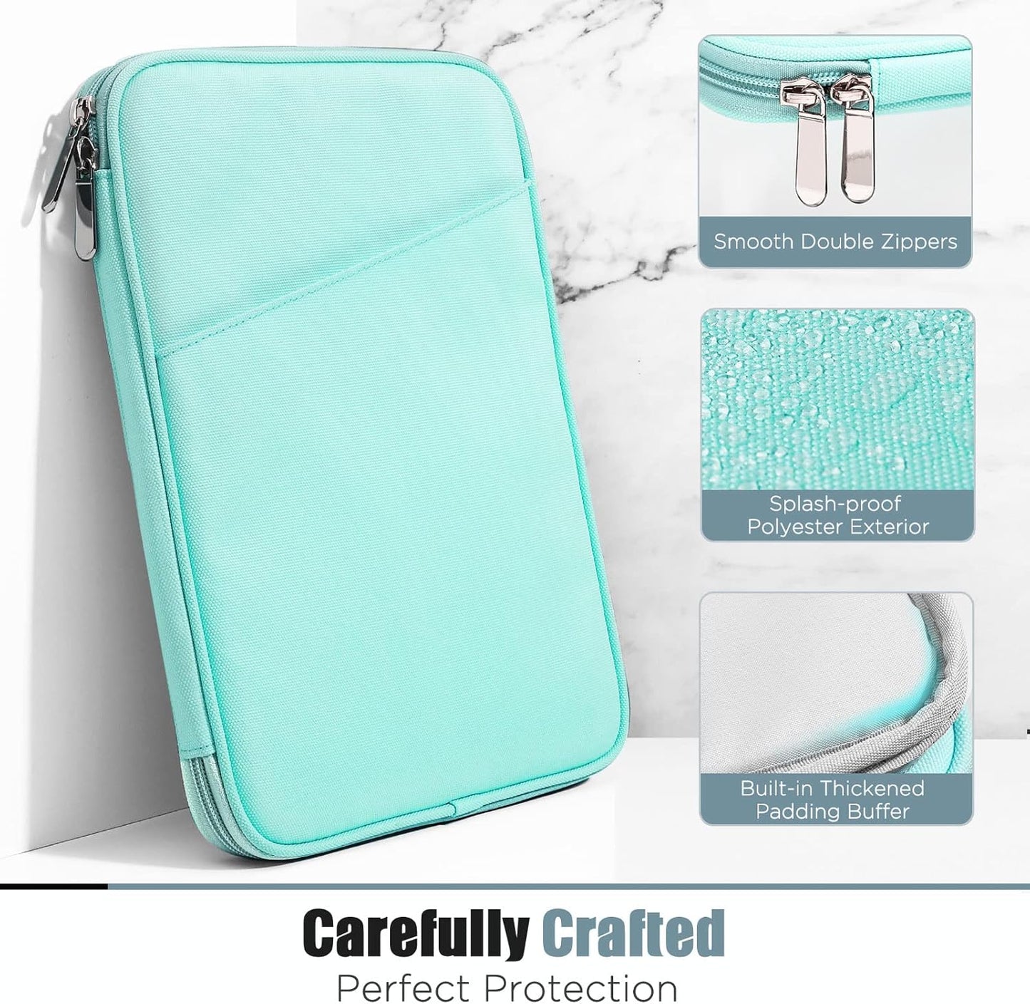 TiMOVO 9-11" Tablet Sleeve Bag for iPad 11-inch A16 2025, iPad 10.9"/10.2"| Air 11 Inch/5th/4th Gen. 10.9", Galaxy Tab A9+/A11Plus 11", Protective Bag with Pocket, Black