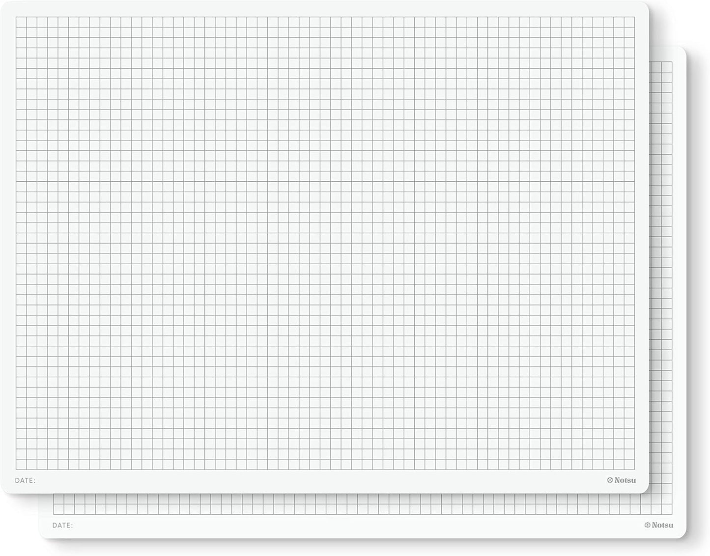 Notsu Dot Grid Desk Notepad 2 Pack | Minimalist Dotted Memo Mouse Pads with Premium Thick Paper, Small 5.5" x 8.5"