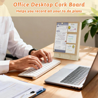 Trycooling Bulletin Board/Cork Board on The Desktop-Small Mini Hanging Tack Message Memo Picture Board for Home Office School