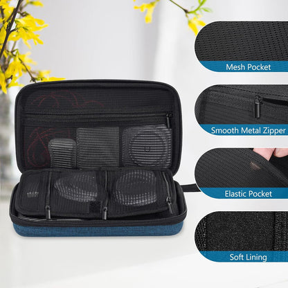 ProCase Large Hard Travel Electronic Organizer Case for MacBook Power Adapter Chargers Cables Tech Organizer Hard Drive USB Flash Disk SD Card Portable Electronics Accessories Bag -Black