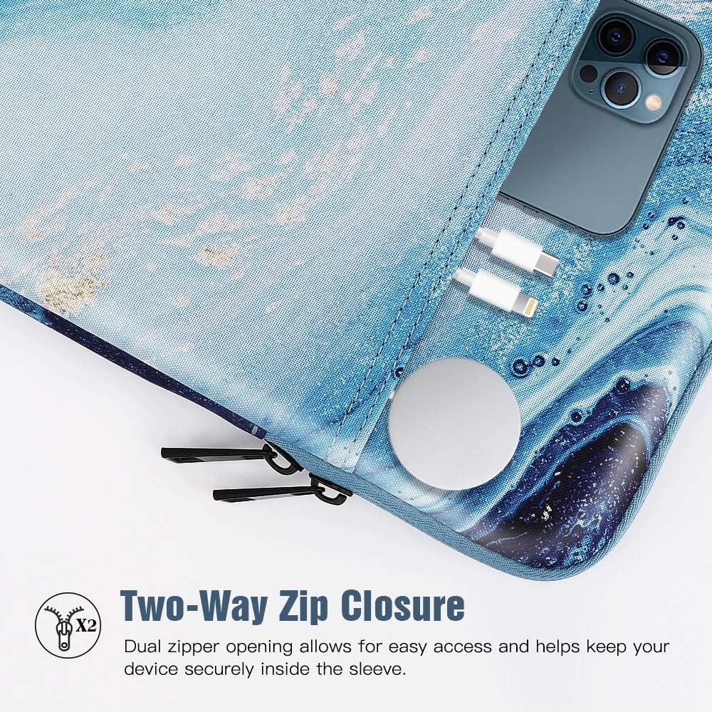 TiMOVO 9-11" Tablet Sleeve Bag for iPad 11-inch A16 2025, iPad 10.9"/10.2"| Air 11 Inch/5th/4th Gen. 10.9", Galaxy Tab A9+/A11Plus 11", Protective Bag Fit Smart Keyboard, Dusty Blue