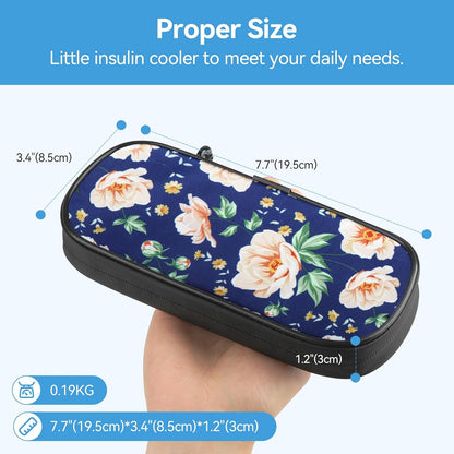 Gelozid Insulin Pen Cooler Travel Case Diabetic Medication Insulated Cool Organizer with 2 Reusable Ice Packs for Insulin Pen and Other Diabetic Supplies, for the Daily Life and Trip(Black)
