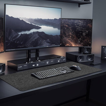 Large Felt Desk mat, 40''x16'' with Non-Slip Full Desk Mouse Pad,Office Computer Desk for Keyboard Mat,Felt Desk Mat for Desk Pad Protector（100x40cm）