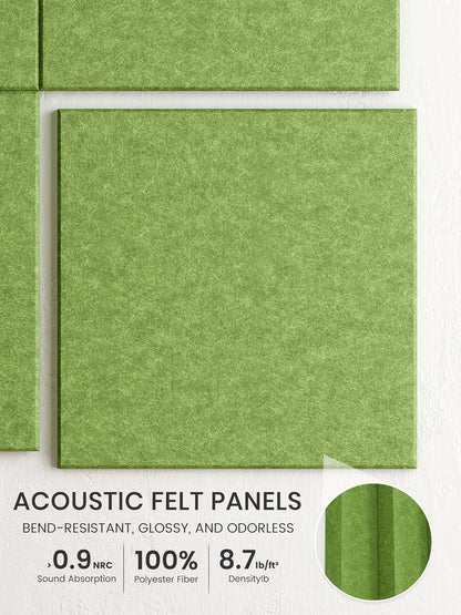 Bumusty Large Cork Board Alternative-48 x 36" Felt Bulletin Board Tiles, with 30 Pushpins, 70 Adhesive Tabs, Bold-Stripe 12-Pack, Cork Boards for Office Push Pin Board Felt Board-Carbon Blue