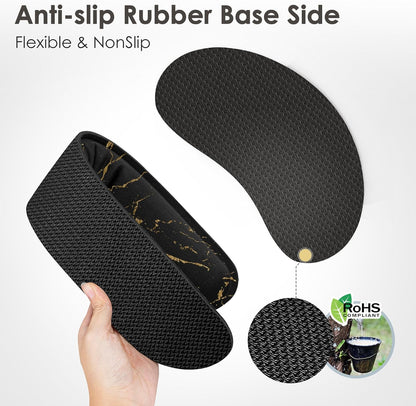 Gimars Upgrade Enlarge Silky and Superfine Fabric Gel Memory Foam Keyboard Wrist Rest Set, Ergonomic Keyboard Mouse Wrist Support for Typing Pain Relief, Comfort for Office, Gaming, Computer, Black