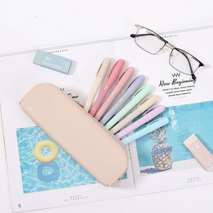 Mr. Pen- Silicone Pencil Case, Aesthetic Pencil Bag for Women, Makeup Pouch, Multifunctional Pouch for Stationery, Cosmetics and Electrical Goods Storage
