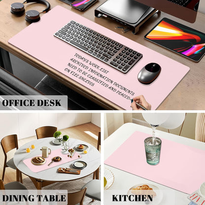 Dry Erase Desk Mat, Waterproof Desk Pad, Erasable Writing White Board for Making Plans, Non-Slip Large Desktop Protector for Office, Home, School 31"x13" (Blue)