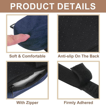 uxcell Memory Foam Chair Armrest Pads, 2 Pair Office Chair Arm Covers, Elbow Pillow for Offices Study Rooms Game Rooms (Black)