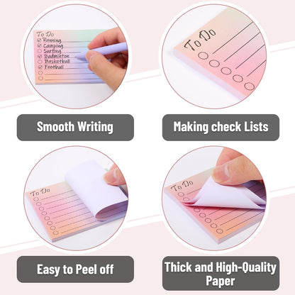 Mr. Pen- to Do List Sticky Notes, 3” x 5”, 9 Pads, 360 Sheets, Lined Checklist Sticky Pads with Smooth Writing, Easy Peel-Off, Thick Paper for Planning, Office, School & Daily Tasks