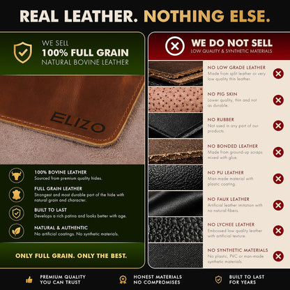 ELIZO Leather Desk Pad Real Leather Desk Mat Thick (3mm) Double Layer (31x15.6) Cover Blotter Desk Protector Large Computer Mat for Keyboard Mouse Pad Table Laptop Mat Office Accessories - Antique