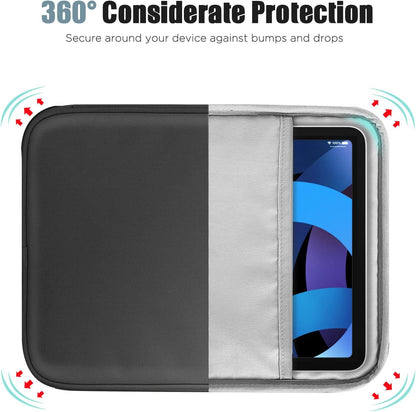 TiMOVO 9-11" Tablet Sleeve Bag for iPad 11-inch A16 2025, iPad 10.9"/10.2"| Air 11 Inch/5th/4th Gen. 10.9", Galaxy Tab A9+/A11Plus 11", Protective Bag with Pocket, Black