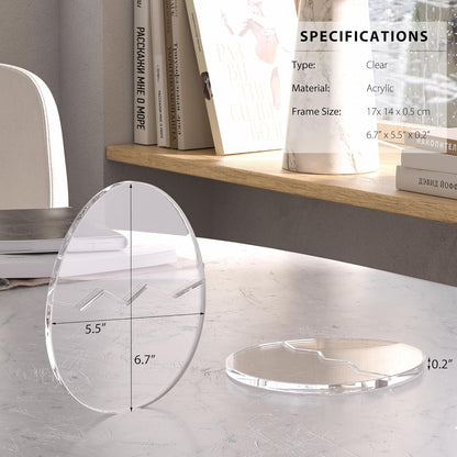 Acrylic Coaster Decorative Plates, Irregular Bar Drink Coaster, Clear Cloud Shape Coffee Cup Coaster, Perfect for Tabletop Protection and Accessories Display.(Gold)