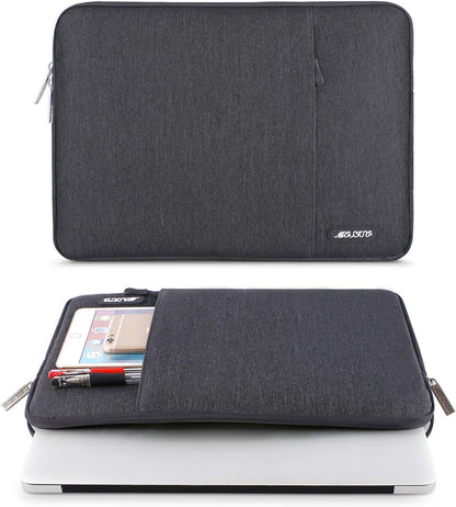 MOSISO Laptop Case 13.3 inch, 13-13.3 inch Laptop Sleeve Compatible with MacBook Air/Pro 13/Pro 14 M5 M4 M3 M2 M1, HP Dell ASUS Lenovo,Polyester Vertical Computer Sleeve Bag with Pocket, Antique Green - Colors A